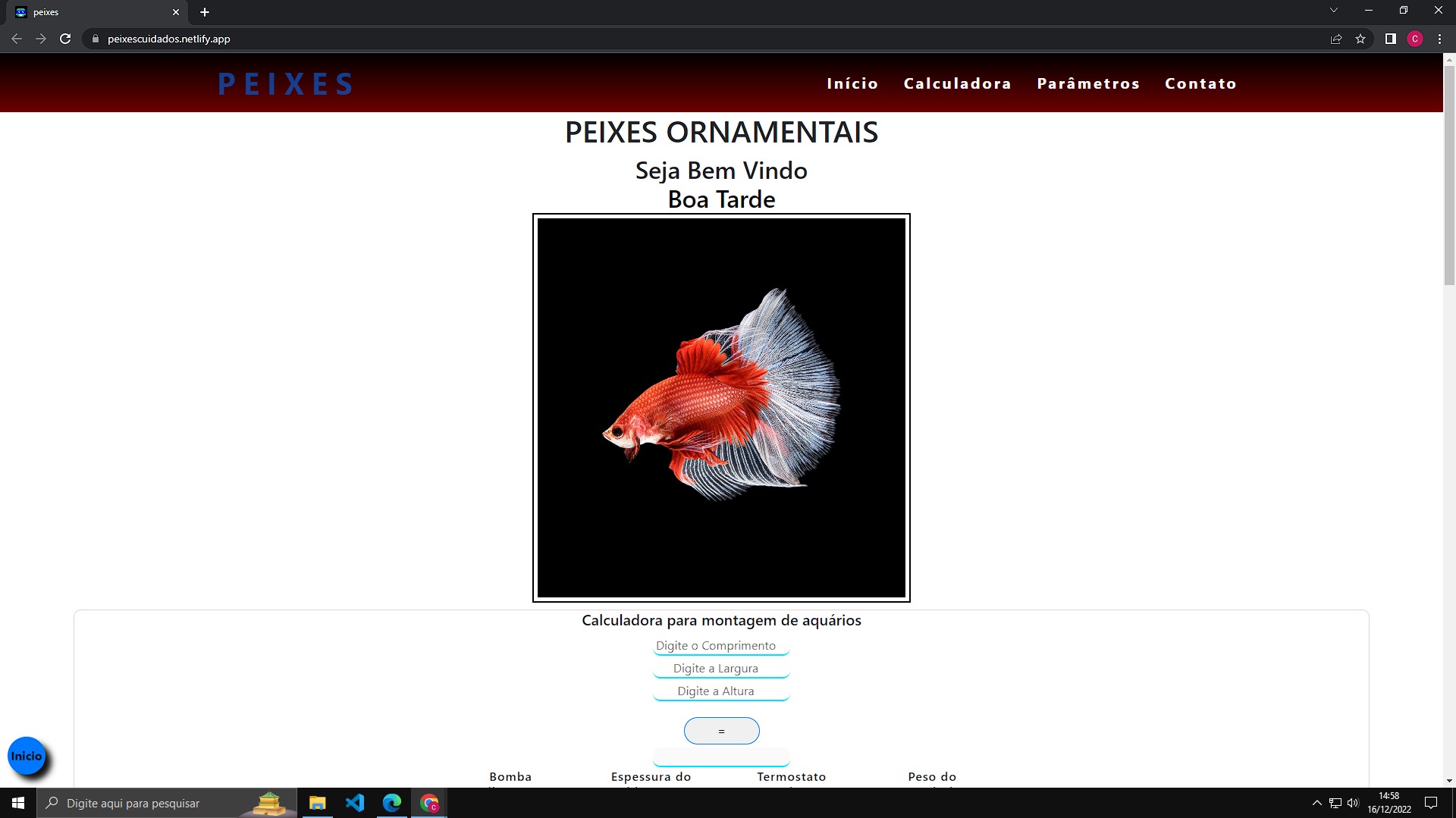 site sobre peixe